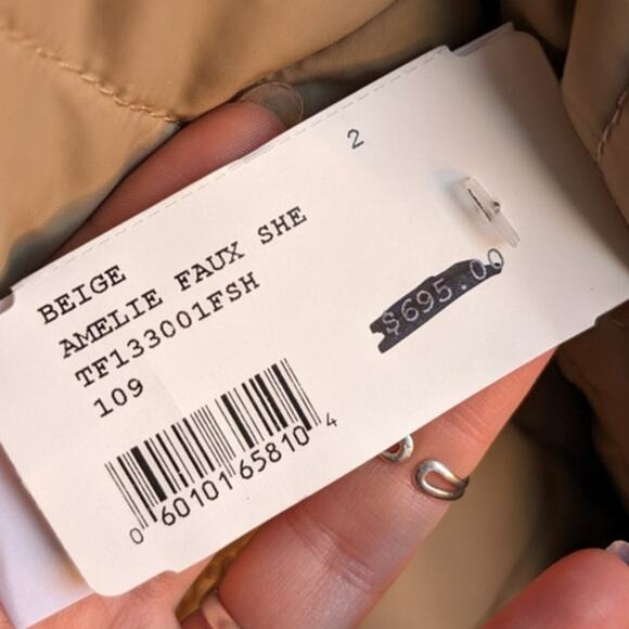 Brown Faux Fur Coat Teddy Jacket Quilted Puffer Coat Designer Reversible Large - Picture 4 of 16